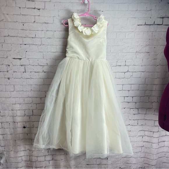 Trish Scully cream Aeralina formal dress size 6 jr. bride flower girl dress - Picture 1 of 12